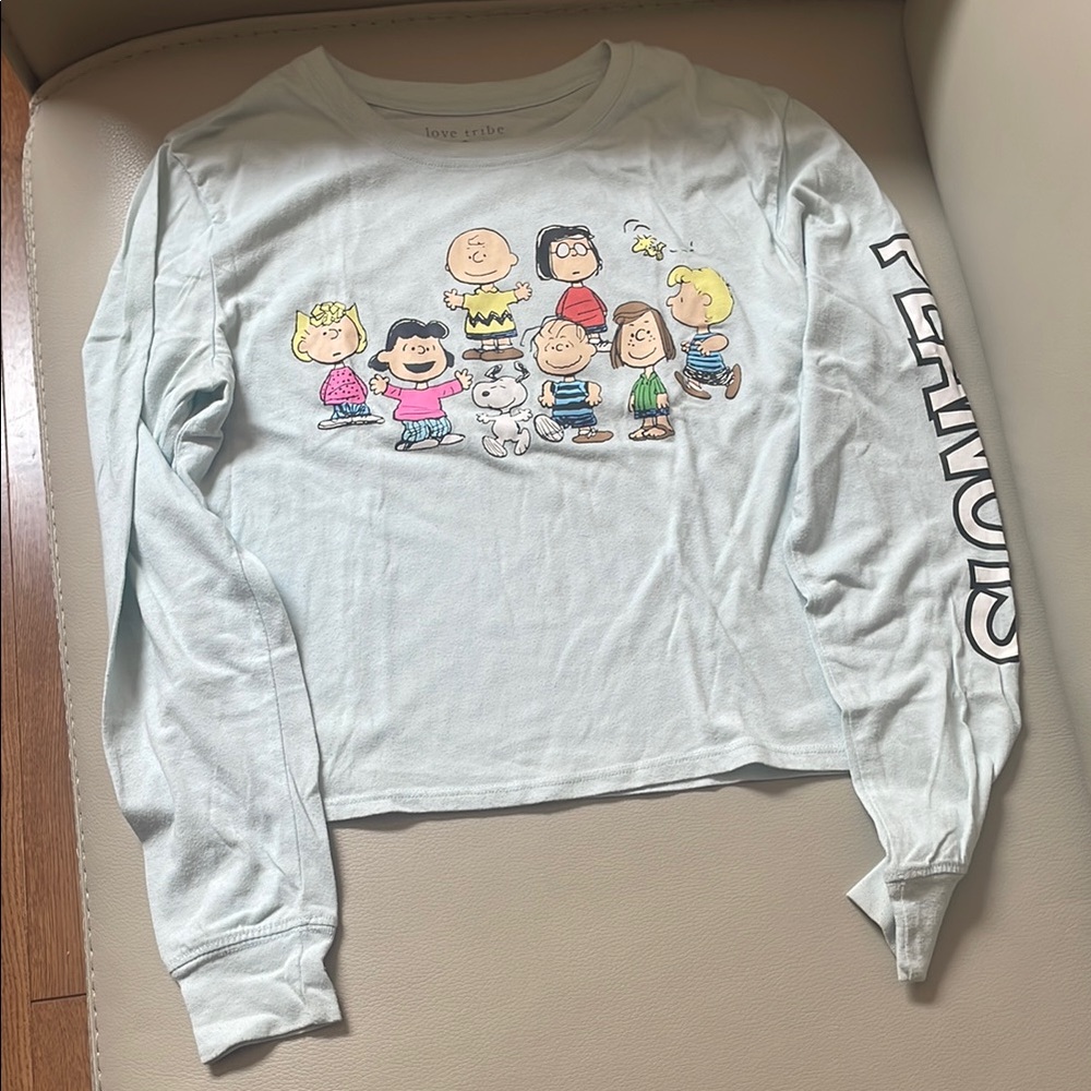 Love Tribe Blue Long Sleeve Charlie Brown and Friends Shirt